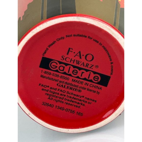 FAO Schwarz New York City Red Christmas Nutcracker Soldier Ceramic Coffee Mug - Picture 11 of 15